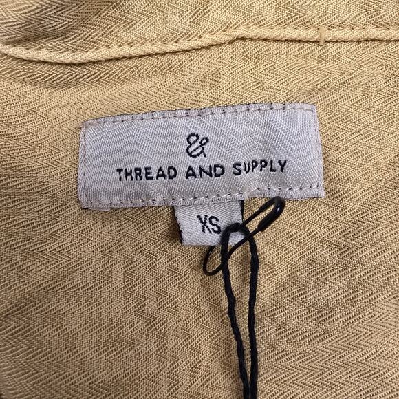 NEW NWT Women's Thread and Supply Golden Yellow Lyocell Button Down Top | XS - Picture 9 of 12